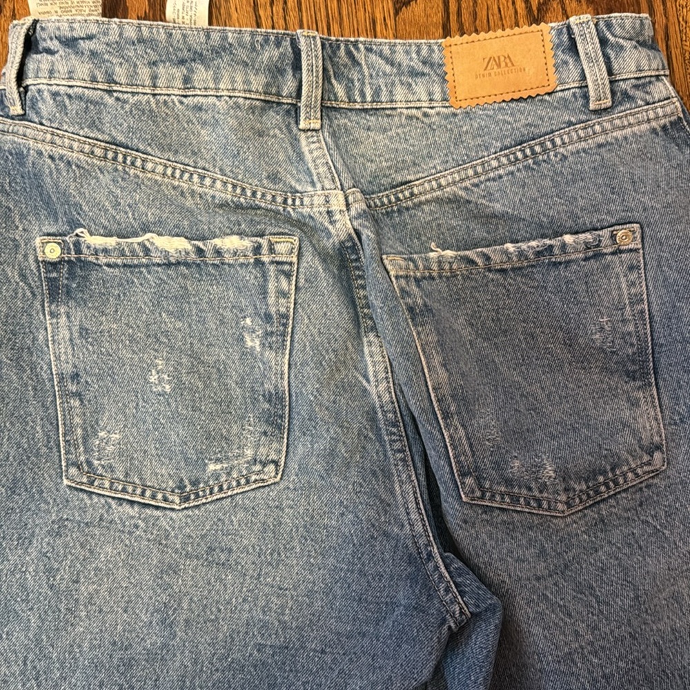 Zara Ripped Denim Jean - Picture 3 of 4